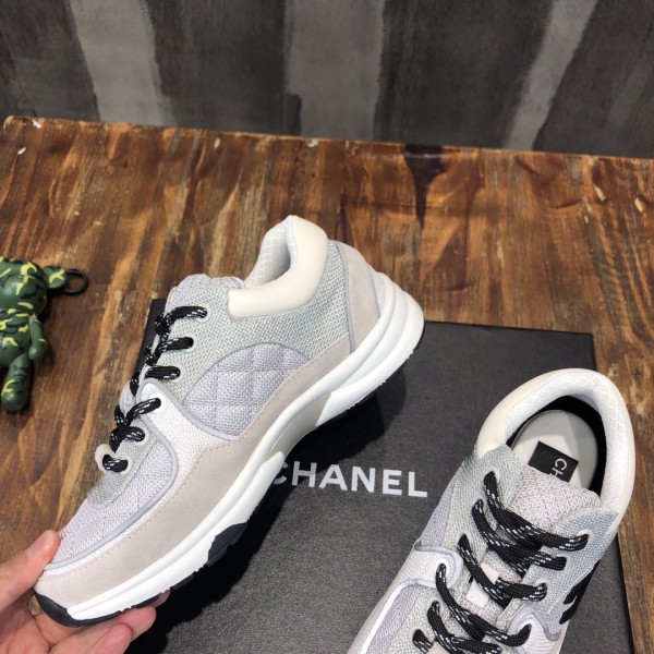 Chanel Low Top Trainer Gray White