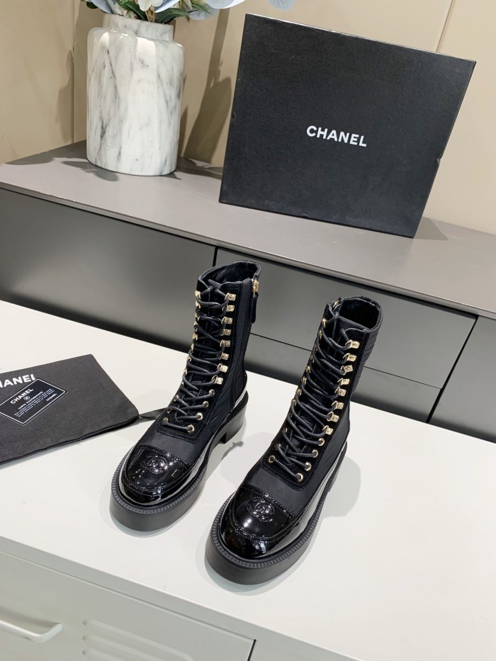 CHANEL Ankle Boots Women's Black