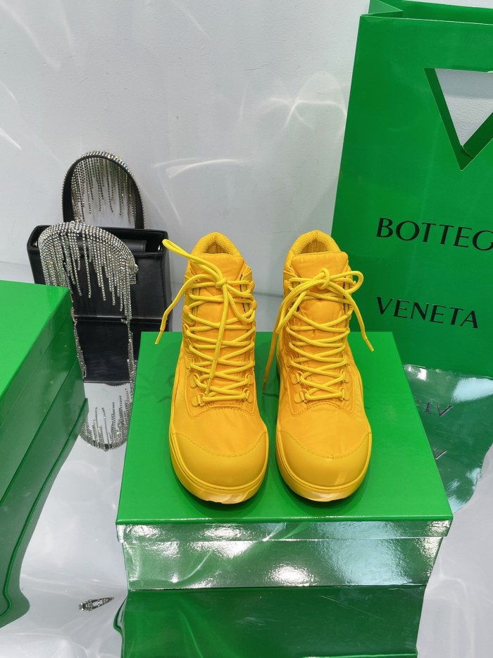 Bottega Veneta Puddle Bomber Short Ankle Boots Yellow