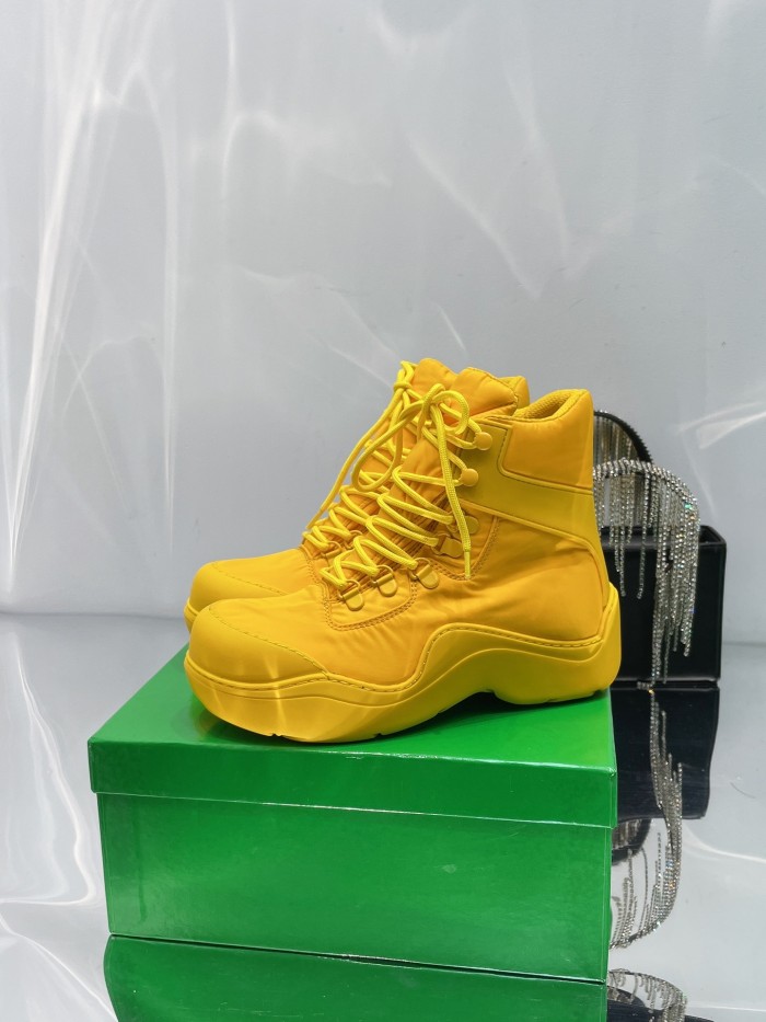 Bottega Veneta Puddle Bomber Short Ankle Boots Yellow