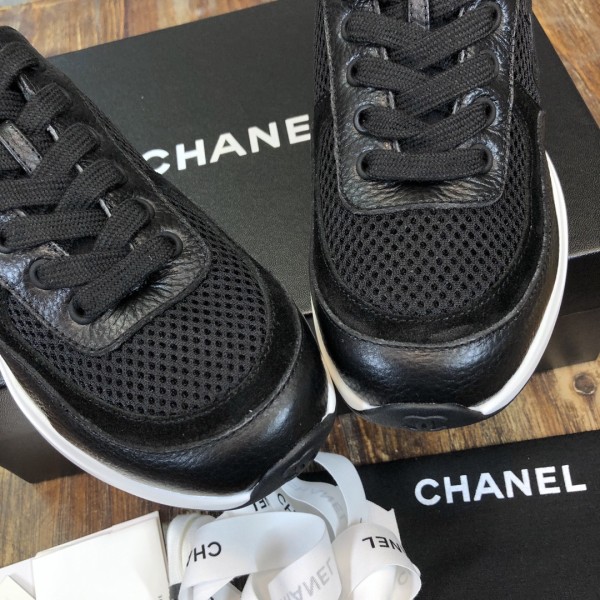 CHANEL Sneaker Fashion Sports Low-top Lifestyle Casual Shoes Women's Black