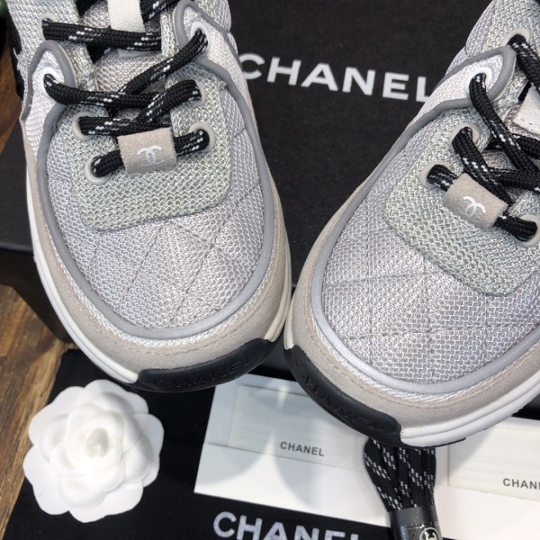 Chanel Low Top Trainer Gray White