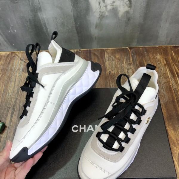 Chanel Low Top Trainer Velvet Ivory