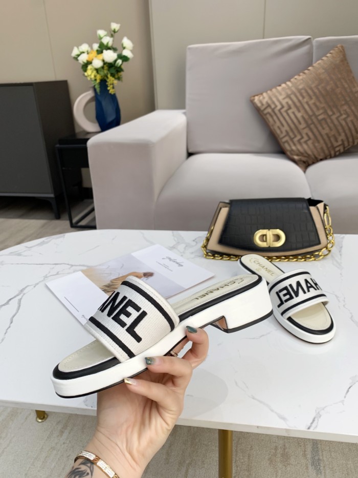 CHANEL Women's Mules 'Ivory Black' Women's