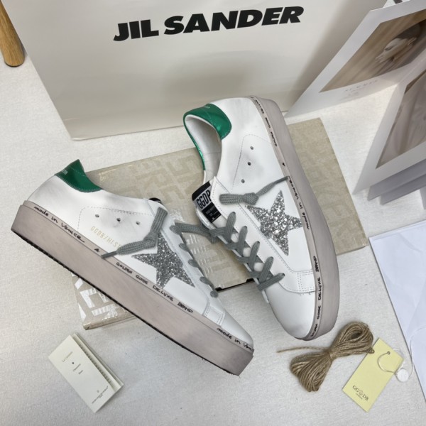 Golden Goose Hi Star Leather Low top Skateboard Shoes