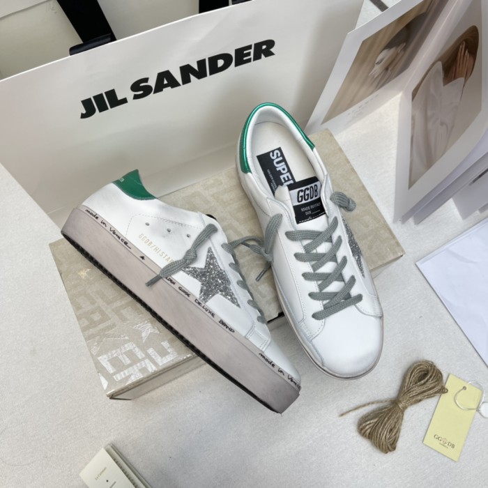 Golden Goose Hi Star Leather Low top Skateboard Shoes