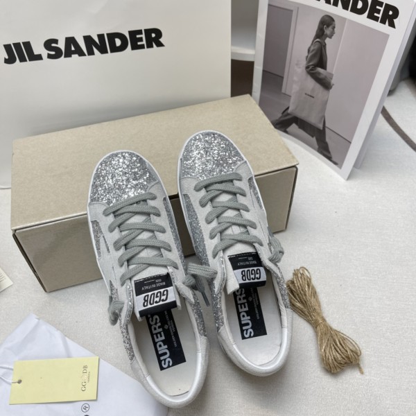 Golden Goose Super-Star Glitter Sneakers