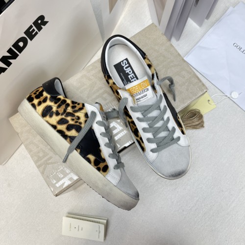 Golden Goose Super-Star Leopard Print Sneakers