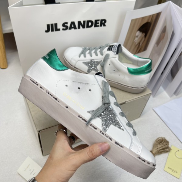 Golden Goose Hi Star Leather Low top Skateboard Shoes