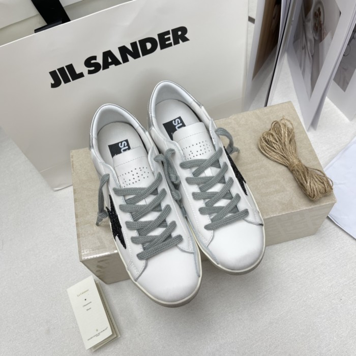 Golden Goose Super Star Leather Low top Skateboard Shoes White
