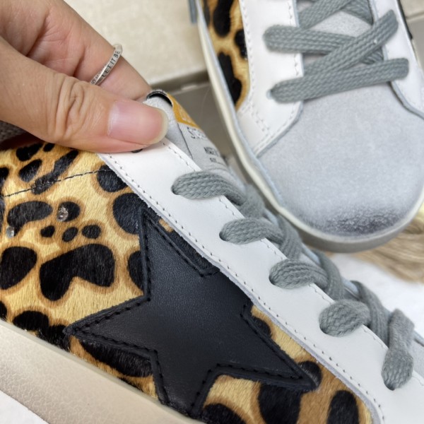 Golden Goose Super-Star Leopard Print Sneakers