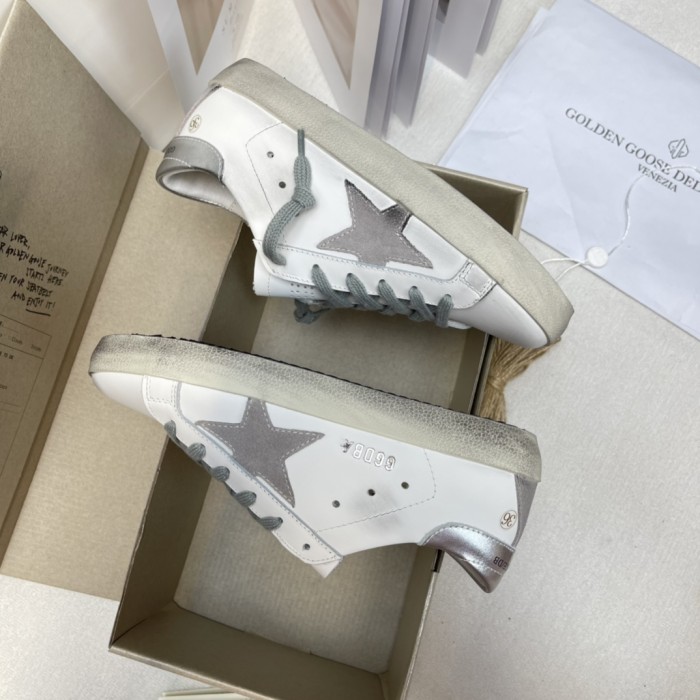 Golden Goose Super Star White Silver