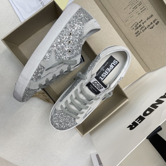 Golden Goose Super-Star Glitter Sneakers