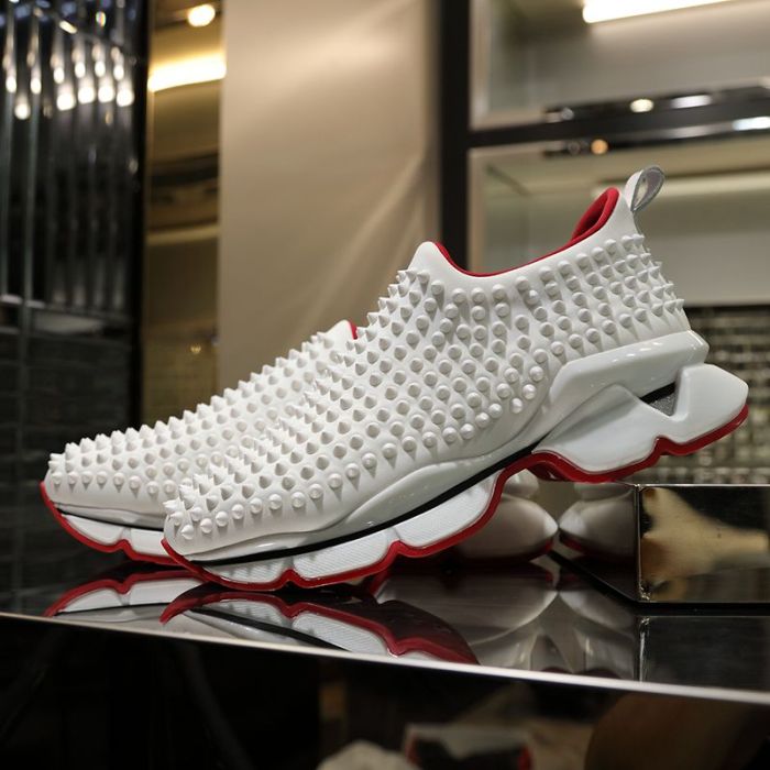 Christian Louboutin CL LUBOTING Casual Shoes Men's White Red