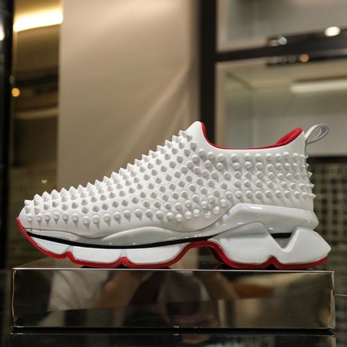 Christian Louboutin CL LUBOTING Casual Shoes Men's White Red