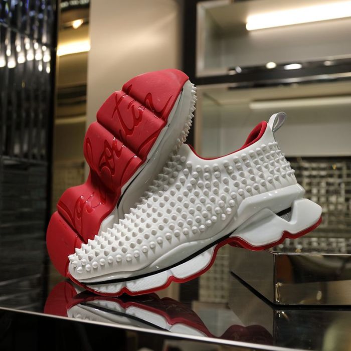 Christian Louboutin CL LUBOTING Casual Shoes Men's White Red