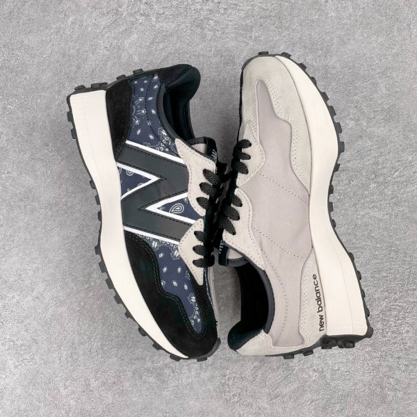 New Balance 327 Black White Paisley