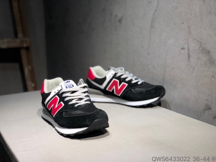 New Balance 574 Black Scarlet