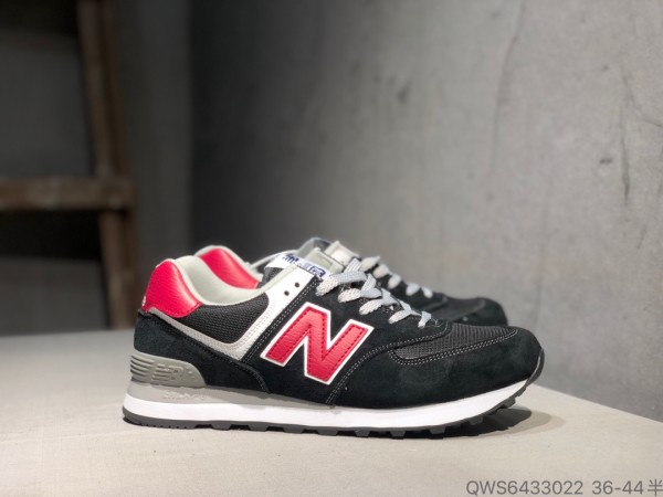 New Balance 574 Black Scarlet