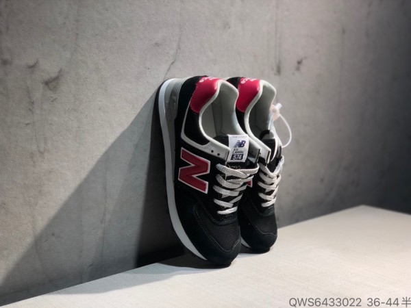 New Balance 574 Black Scarlet