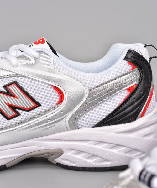 New Balance 530v2 White Silver Red