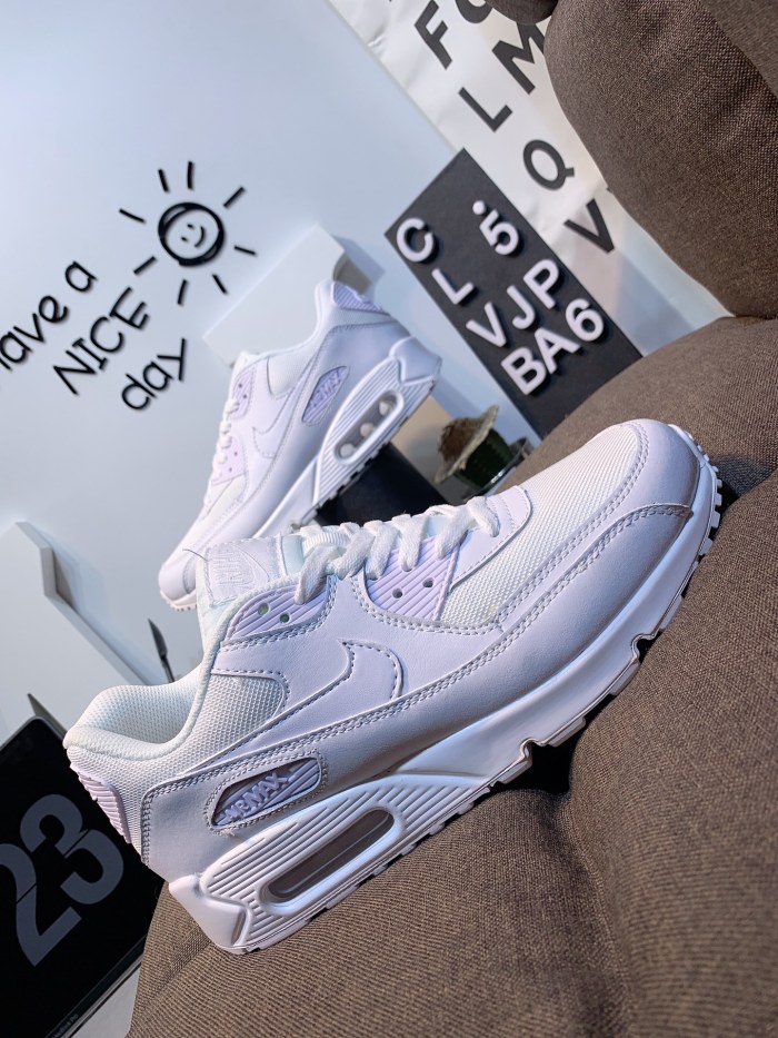 Nike Air Max 90 Leather Triple White (2020)