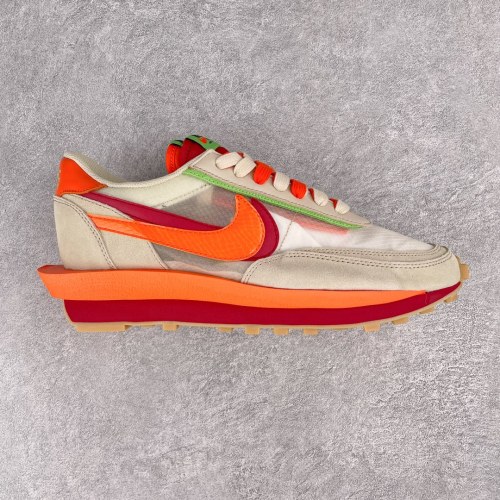 Nike LD Waffle sacai CLOT Kiss of Death Net Orange Blaze