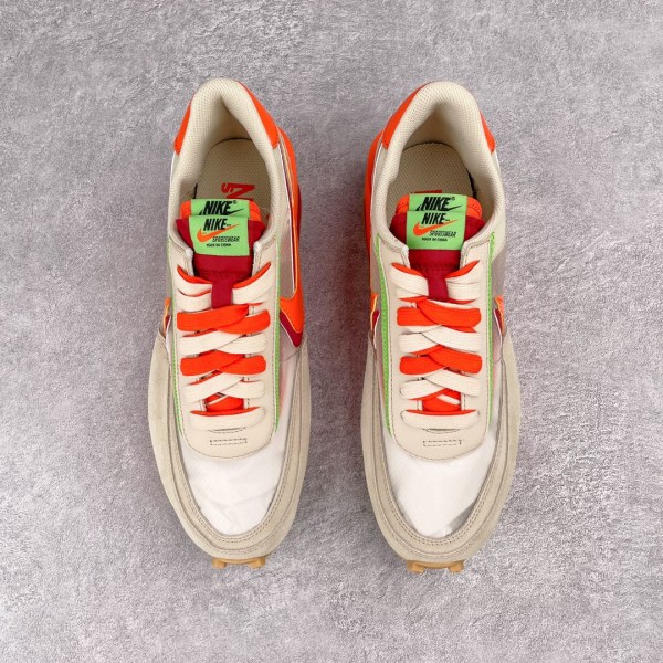 Nike LD Waffle sacai CLOT Kiss of Death Net Orange Blaze