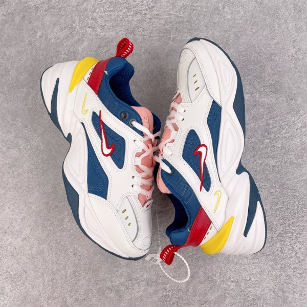 Nike M2K Tekno Blue Force Summit White Chrome Yellow (Women's)