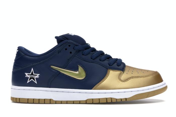 Nike Dunk SB Low Supreme Jewel Swoosh Gold