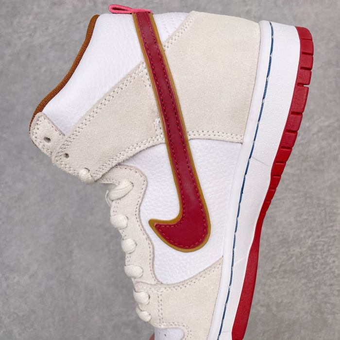 Nike SB Dunk High Sail Bright Crimson