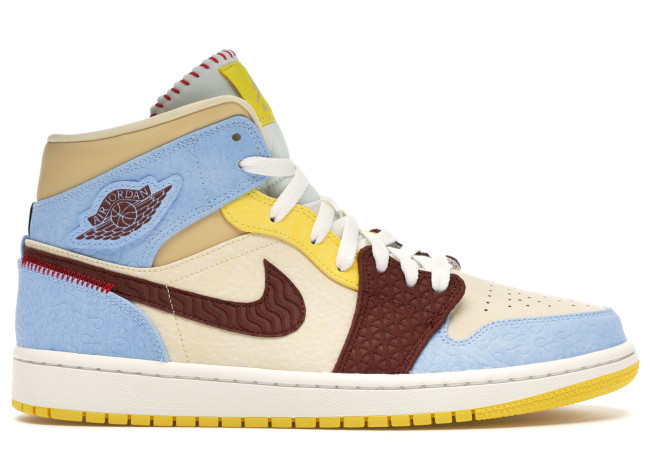 Jordan 1 Mid SE Fearless Maison Chateau Rouge