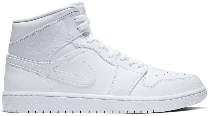 Jordan 1 Mid Triple White