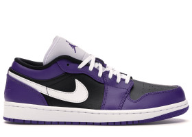 Jordan 1 Low Court Purple Black