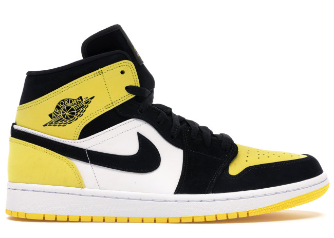 Jordan 1 Mid Yellow Toe Black