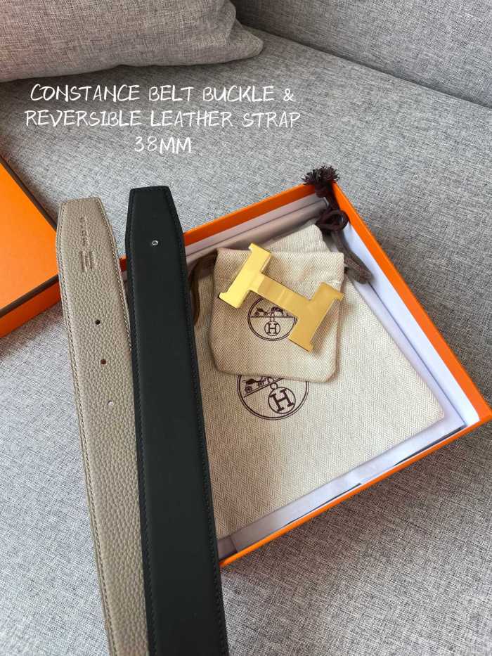 Hermes CONSTANCE BELT BUCKLE & REVERSIBLE LEATHER STRAP 2 (width 3.8cm)