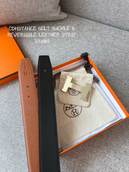 Hermes CONSTANCE BELT BUCKLE & REVERSIBLE LEATHER STRAP 2 (width 3.8cm)