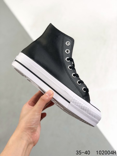 Converse Chuck Taylor All-Star Lift Hi Black Leather (W)