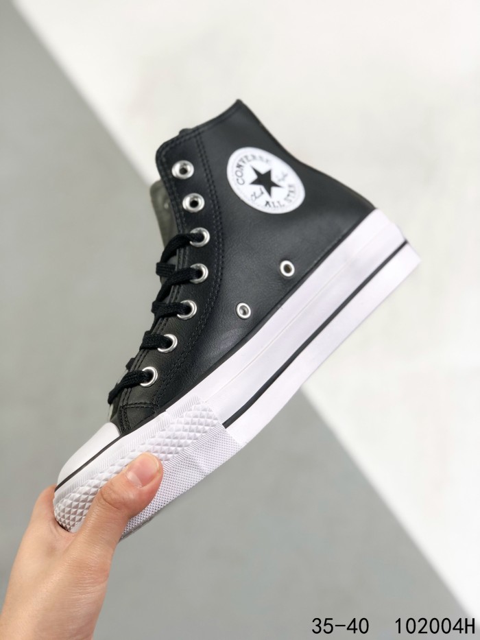 Converse Chuck Taylor All-Star Lift Hi Black Leather (W)