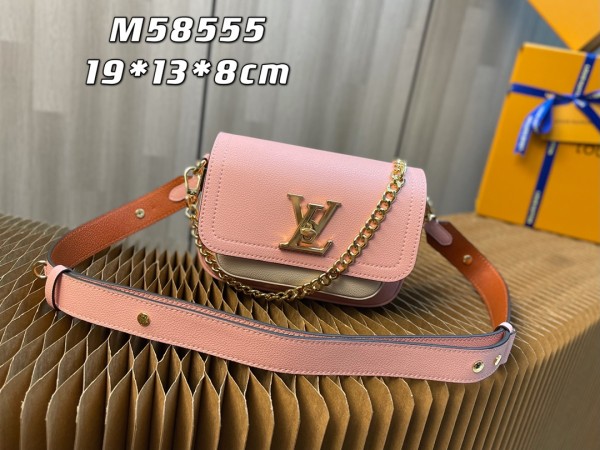 Handbag Louis Vuitton M58557 Lockme Tender size：19 x 13 x 8 cm