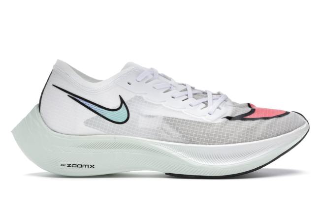Nike ZoomX Vaporfly NEXT% White Hyper Jade Flash Crimson