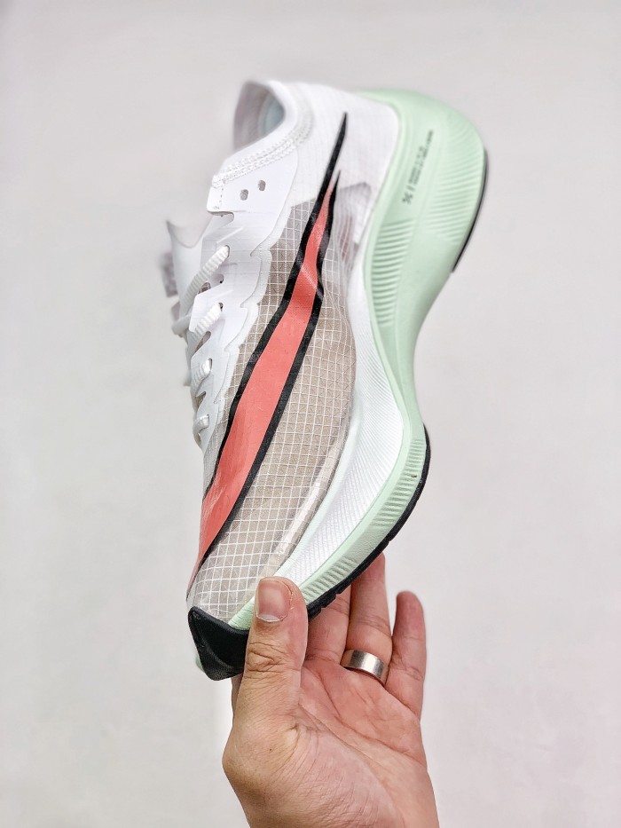 Nike ZoomX Vaporfly NEXT% White Hyper Jade Flash Crimson