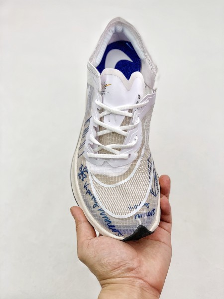 Nike ZoomX Vaporfly NEXT% Blue Ribbon Sports White
