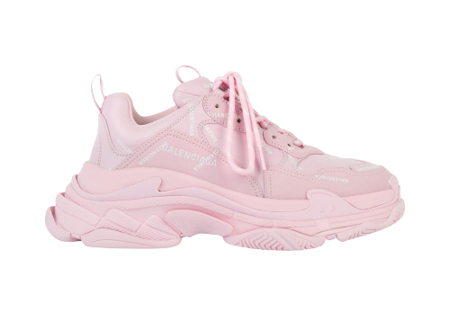 Balenciaga All Over Logo Triple S Pink White