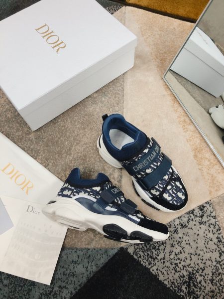 Dior D-Wonder Low Deep Blue White Dior Oblique Technical Fabric (W)