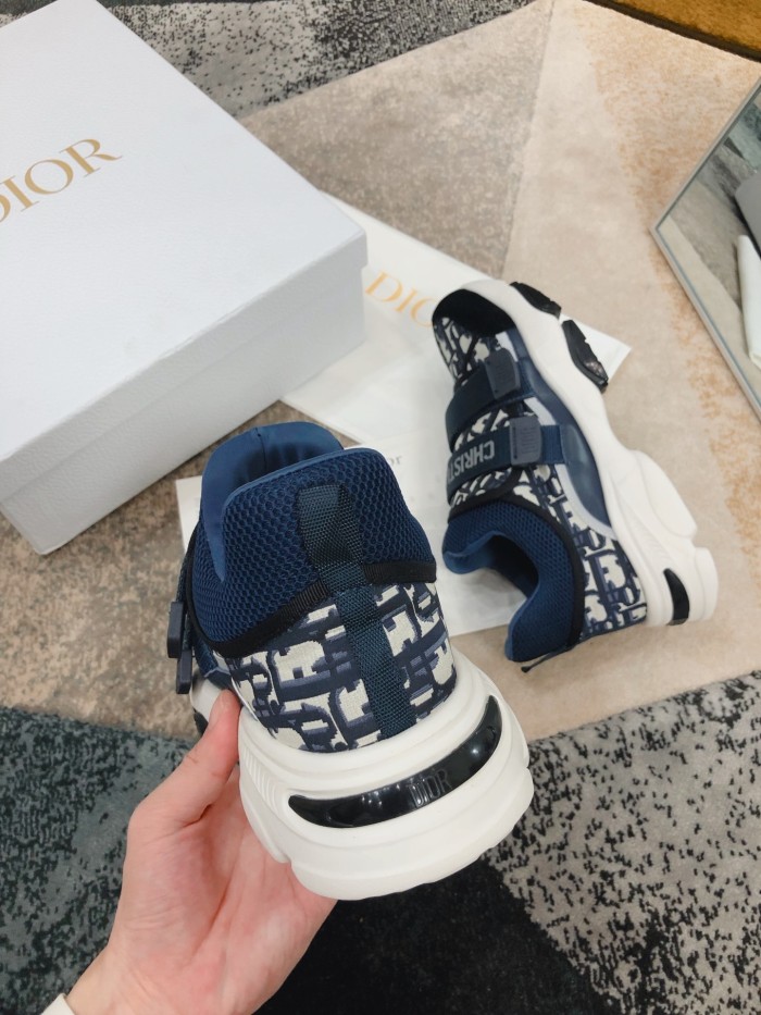 Dior D-Wonder Low Deep Blue White Dior Oblique Technical Fabric (W)