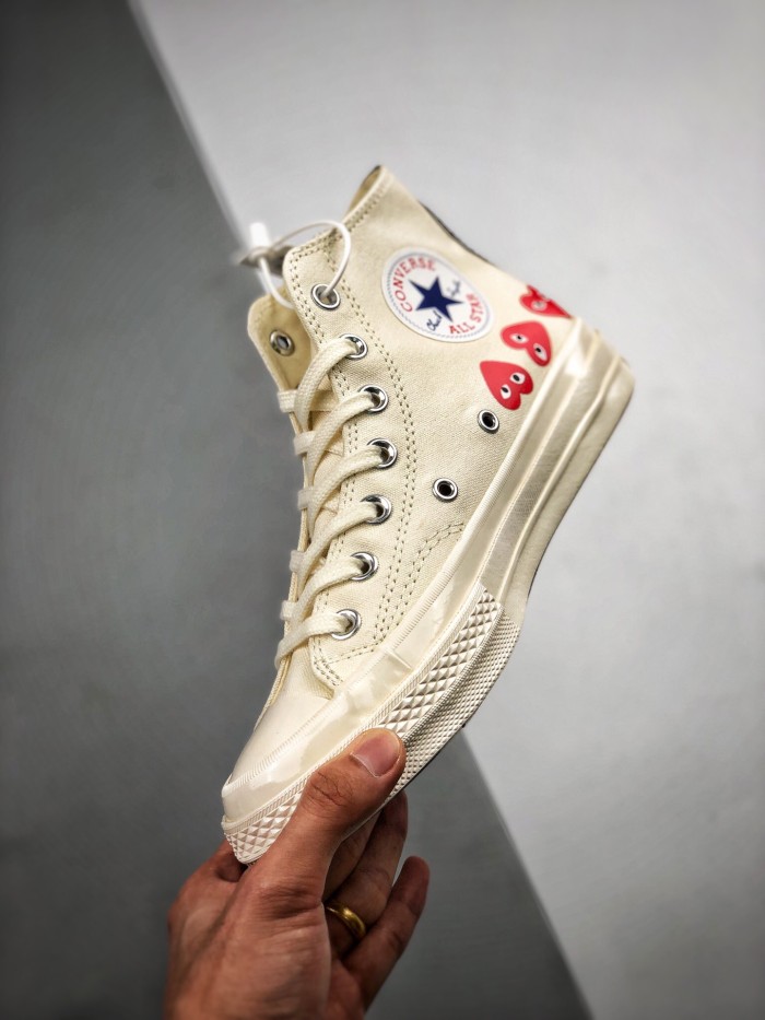 Converse Chuck Taylor All-Star 70s Hi Comme des Garcons Play Multi-Heart White