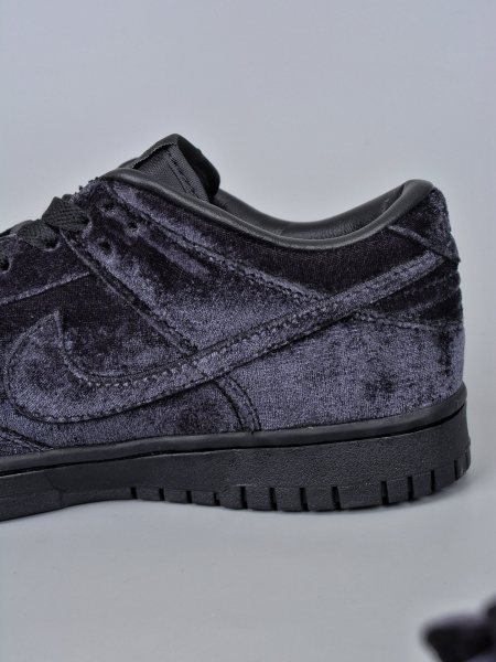 Nike Dunk Low Dover Street Market Triple Black Velvet