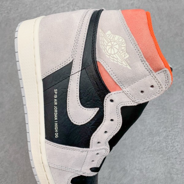 Jordan 1 Retro High Neutral Grey Hyper Crimson
