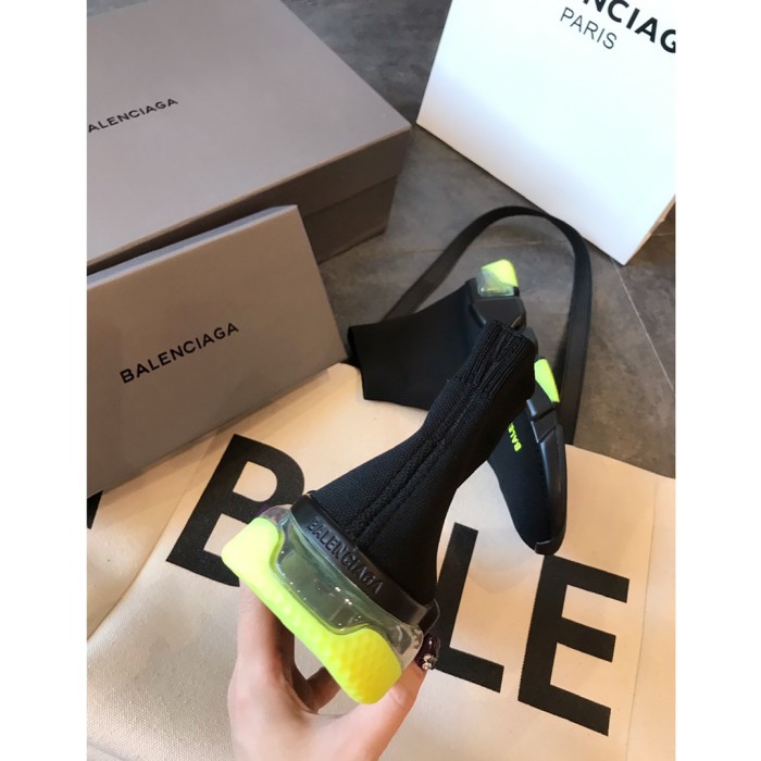 Balenciaga Speed Trainer Clearsole Yellow Fluo